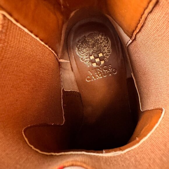 Vince Camuto Denniel Chelsea Bootie Pull On Close Toe Block Heeled Boots Sz 71/2 - Picture 10 of 11